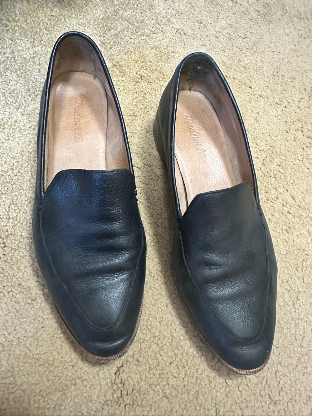 Madewell The Frances Black Leather Women's Slip-On Loafers
